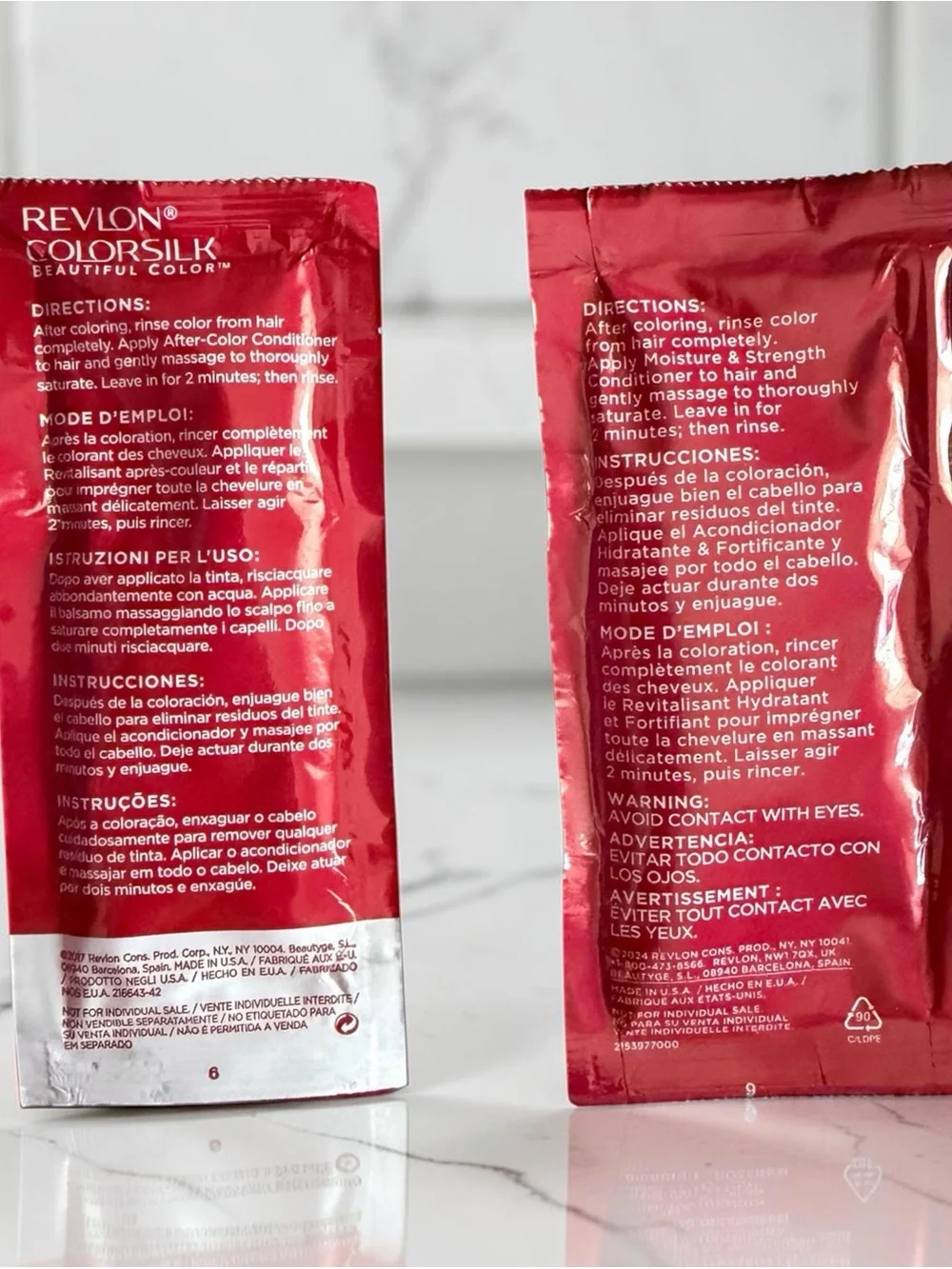 Lot of 13 Revlon ColorSilk After-Color Conditioner Packets 0.4 oz